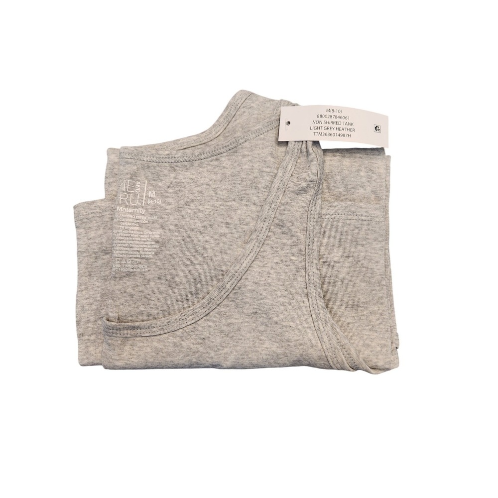 MED Time and Tru Maternity Non Shirred Tank Light Grey Heather S